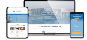 presentatie responsive website ontwerp voor Federatie Huurders Commerciële Sector